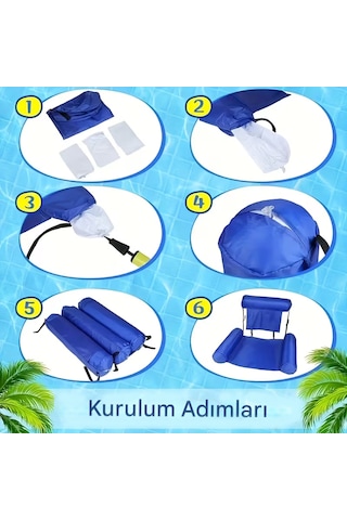 Şişme Su Şezlongu Cobalt Mavisi