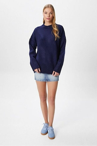 Cloudy Kids Kadın Bisiklet Yaka Oversize Yumuşak Dokulu Triko Kazak Günlük Kullanım Mevsimlik Lacivert - 631280414 Lacivert