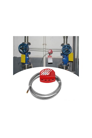 Geeroyoo Stok Durumu Güvenlik Kablosu Kilit - 4mm Paslanmaz Çelik, 4 Anahtar Delikli, Etiketli, Kimyasal-elektrik Endüstrisi İçin 1.8m Uzunluk