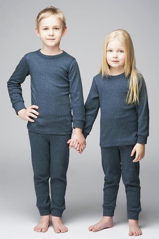 Terrien Aktivite Giysisi Konforlu Giyim Mevsimlik Giysi Thermoform Unisex Çocuk Gri Renk Termal İçlik Takım