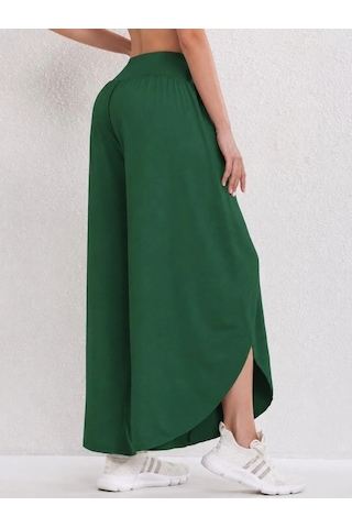 Valensdesign Kadın Yüksel Bel Lastikli Önden Çapraz Detaylı Sandy Pantolon Yeşil
