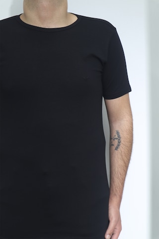 Santa Dmctekstil Erkek Düz Spor Kesim Dar Kalıp Bisiklet Yaka Basic T-shirt Siyah