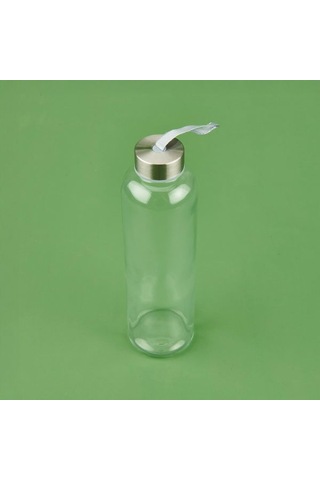 Tohana H2o Peluş Kılıflı Cam Matara - Siyah / Şeffaf - 600 Ml Siyah / Şeffaf