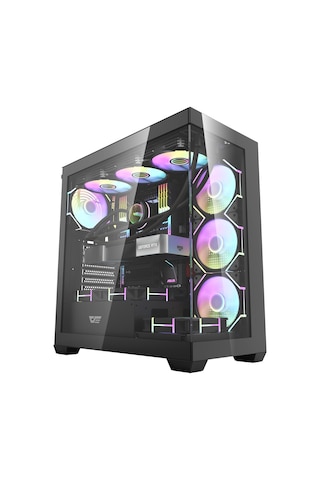 Aıgo Darkflash Ds900 750w 80+ Usb3.0 4x12cm Fan Temperlı Cam Sıyah Atx Oyuncu Kasası