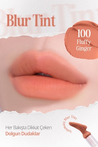 Clio Blur Efekti Veren Kadife Bitişli Dolgunlaştırıcı Tint Clıo Volumate Blur Tint 100 Fluffy Ginger