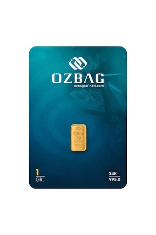 AgaKulche 24 Ayar 1 gr 995 Özbağ Külçe Altın