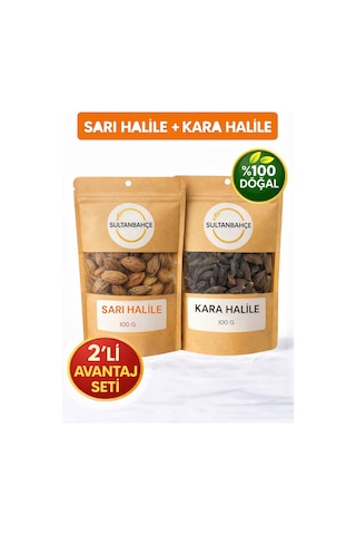 Sultanbahçe Kara Halile & Sarı Halile İkili Paket Doğal, Katkısız - 2x100g