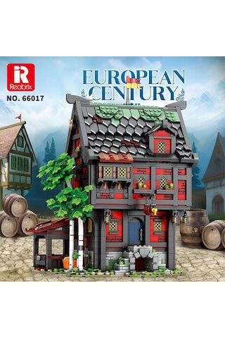 Reobrix 66017 Haçlı Hanı Yaratıcı Yapı Blok Seti Building Block Medieval Tavern The Crusader's Inn - 2953 Parça