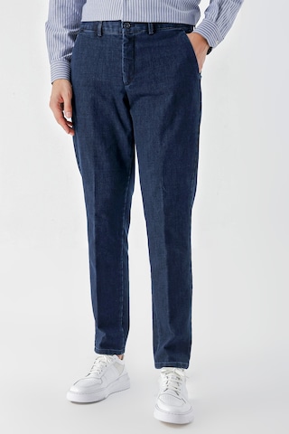 Morven Erkek Lacivert Pamuk Yan Cep Dynamic Fit Chino Pantolon Lacivert