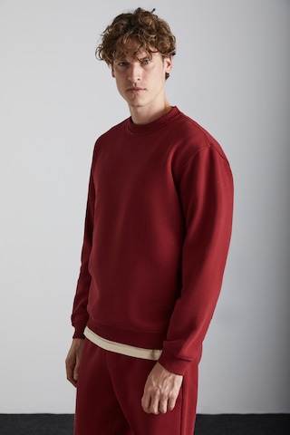 Grımelange Travıs Erkek Organik Kumaşlı Yumuşacık Regular Fit Yuvarlak Yakalı Bordo Sweatshirt Bordo