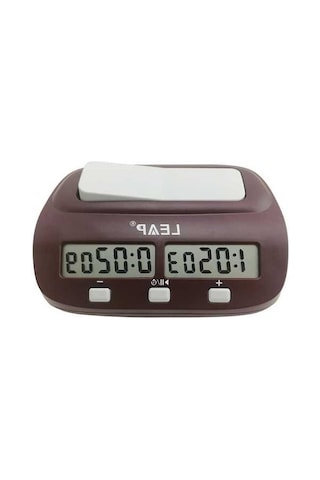 Wondernest Ahşap Satranç Saati Dijital Timer Profesyonel Oyun Alarmlı Bonus Qr Kodlu