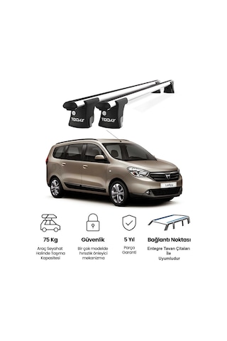 Trio-ıı Dacia Lodgy 2012 Ve Sonrası Uyumlu Kilitli Ara Atkı 135cm Port Bagaj Tavan Barı