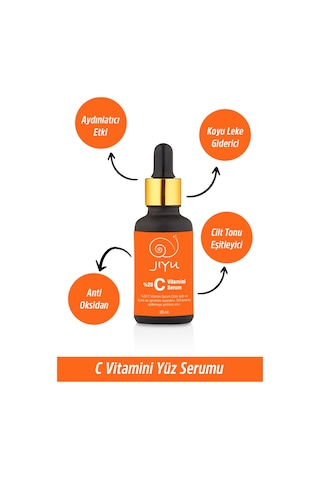 Jiyu C Vitamini Serum Süper Aydınlatıcı Cilt Tonu Eşitleyici 30 ML