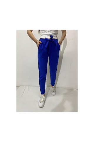 Makentmoda Lastikli Bel Havuç Kesim Pantolon Saks
