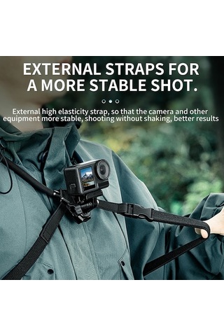 Ebitda Startrc Spor Kamerası Boy Askısı Montajı, Gopro Hero 12/11/10, Insta360, Osmo Aksiyon Kamerası Pov Vlog Video Kayıt Aksesuarları İçin Göğüs Kayışı Değiştirme. Siyah Siyah