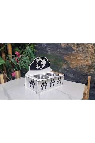 Ahşap Mama Kabı Kedileriniz Için El Yapımı