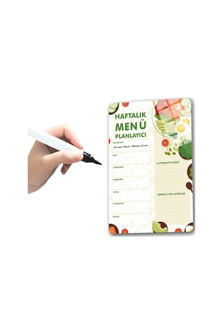 Cam Magnet Buzdolabı Manyetik Planlayıcı Dikey 20cm X 30cm