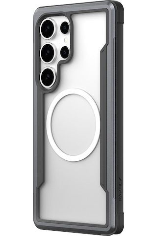 Galaxy S25 Ultra Kılıf Magsafe Uyumlu Airbagli Raptic Shield Serisi Şeffaf Yüzey Kapak Siyah Siyah