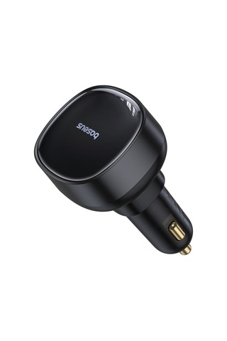 Geeksen Baseus Araba Şarj Cihazı 60w, Çekilebilir Type-c + Usb, Hızlı Şarj, Siyah Cctxp-uc