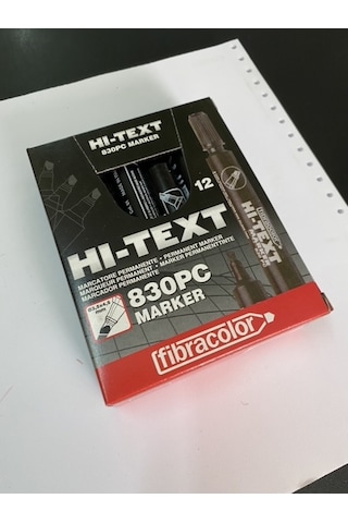 HI-TEXT 830PC MARKER KALEM 12Lİ KUTU Siyah