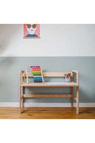 Woodesk Nido,montessori Ahşap Çocuk Masa Ve Taburesi, Cpt4772-100 Naturel