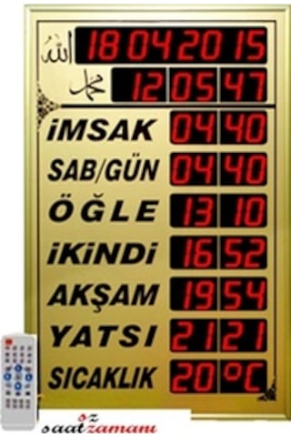 Diğer İmsakiye 2 Cami Ezan Ve Namaz Vakitlerini Gösteren Saat İmsakiye 2 Çok Renkli