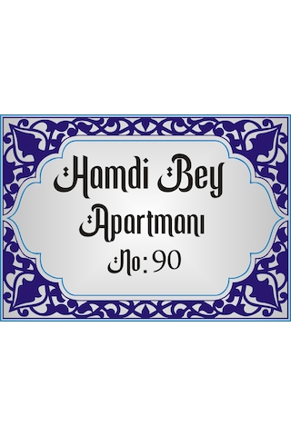 Apartman İsim Levhası Parlak Aliminyum Levhaya Baskılı Apartman İsim Levhası Parlak Aliminyum Levhaya Baskılı