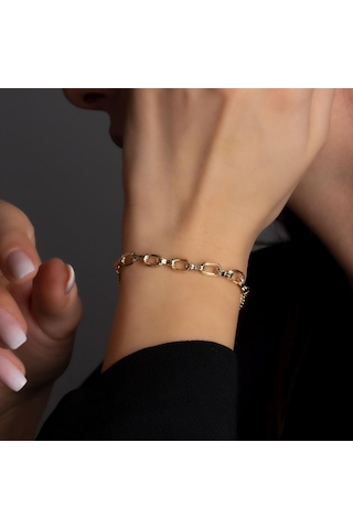 Altın Halka Bileklik BL0046 Sarı Altın