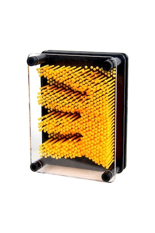 Küçük Boy 13x10 Cm Turuncu Pin Art Orange 3-dimensional Pin Sculpture Turuncu Pinart 3d Çivi Sanatı