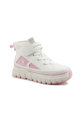 U.s. Polo Assn. Keltes Jr 5pr Beyaz Kız Çocuk High Sneaker 000000000102027889 Beyaz-Pembe