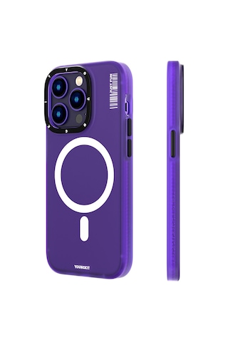 Apple Uyumlu iPhone 13 Pro Max Kılıf Magsafe Şarj Özellikli Youngkit Colored Sand Serisi Kapak