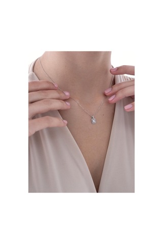 Nochediamond 0,15 Karat Baget Pırlanta Kolye-612