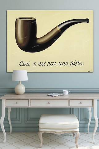 Rene Magritte Ceci Nest Pas Une Pipe Bu Bir Pipo Değildir Kanvas Tablo (8 Farklı Ölçü) 90 x 60