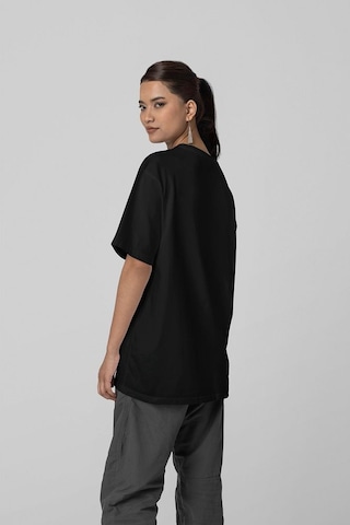Sevbano Unisex Oversize Baskısız Basic Tişört Siyah