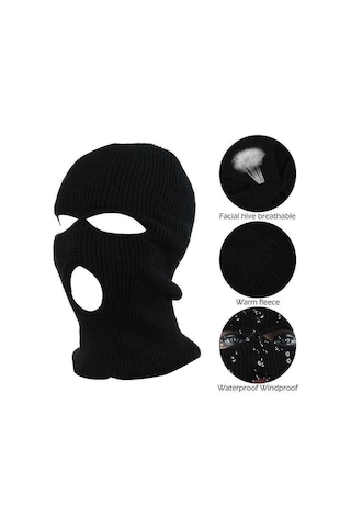 3 Delikli Kış Sıcak Unisex Balaklava Maskesi Diğer