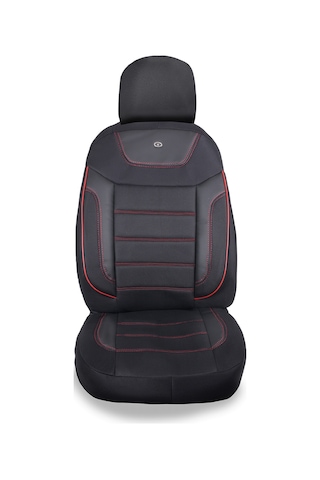 Peugeot 405 Araçlara Uyumlu Oto Koltuk Kılıfı Seti - Primier Serisi - Siyah Kırmızı