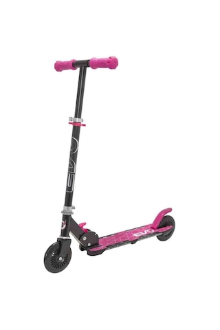 Evo Katlanabilir Işıklı Taban 2 Tekerlekli Pembe Çocuk Scooter - 50 Kg Taşımalı Flash Işıklı Açık Pembe