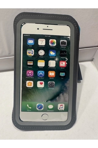 Gri Sporcu Kol Telefon Kılıfı Kol Bandı Koşu İçin Telefon Kılıfı 16x8 Cm Gri
