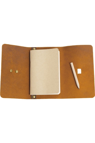 Milan Deri Küçük Defter Camel