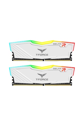 Team T-force Delta Rgb White 16gb 2x8gb 3200mhz Cl16 Ddr4 Gaming Abab35tmg0014