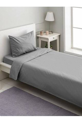 Battal Boy Yastıklı Çarşaf Takımı %100 Pamuklu 180x200 Grikoyu