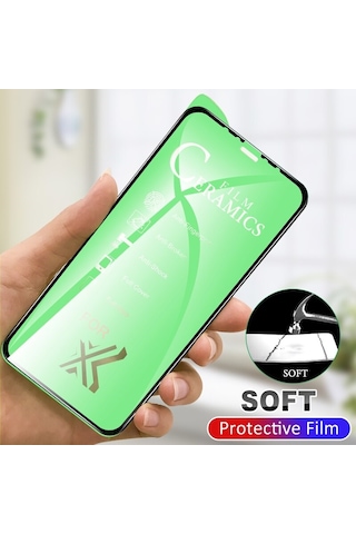 Apple Uyumlu   iPhone 11 - Xr 5d Mat Seramik Tam Kaplayan Ekran Koruyucu Cam