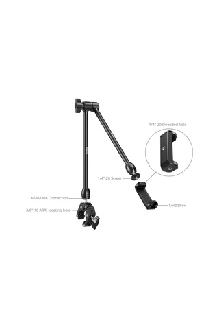 Smallrig 5624 Masaüstü Sihirli Kol Yengeç Şeklinde Kelepçe Kiti Siyah
