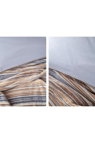 Ap Çift Kişilik Lizbon Gri Yatak Örtülü Nevresimli Set Gri