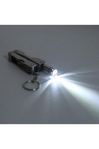 Yifomall Çok Fonksiyonlu Alaşım Çelik Cep Çakısı, Led Işıklı Outdoor Hayatta Kalma Aracı