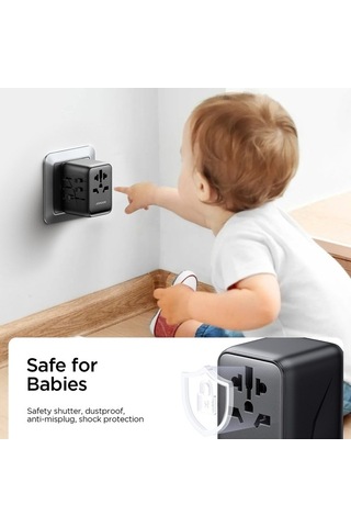 Ebitda Joyroom Jr-tcw01 17w Evrensel Seyahat Adaptörü Siyah - 200 Ülke İçin Uygun