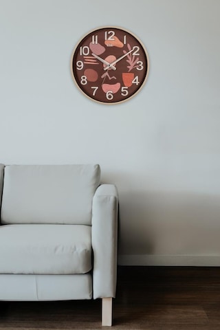 Digithome Simplex Sonbahar Desen Cam Detaylı Sessiz Mekanizmalı Duvar Saati 37,5 Cm - K-sımplex-son Çok Renkli