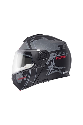 Schubert C5 Globe Black Çene Açılır Motosiklet Kask Siyah