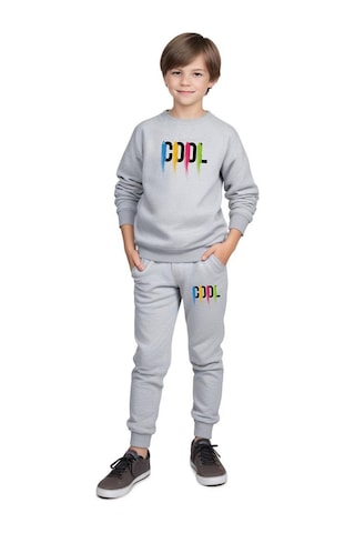 Panios Kids 3'lü Sıfır Yaka Baskı Detaylı Erkek Çocuk Eşofman Takımı Çok Renkli