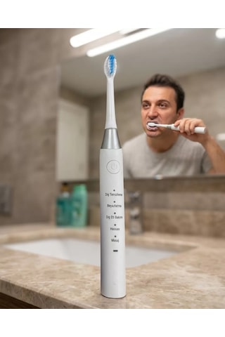Şarjlı Diş Fırçası 5 Modlu 21.000 Titreşim Ipx7 Su Geçirmez 500 Mah 4 Yedek Başlık Mh-hs2404-8856